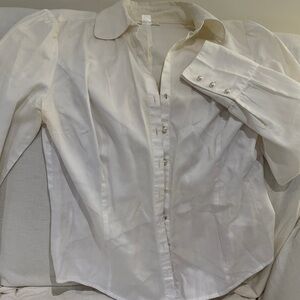 Elegant White Button-Up Blouse